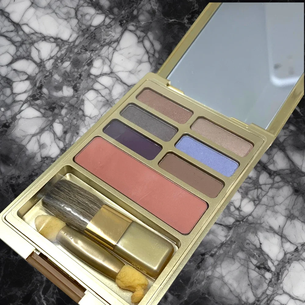 NEW Vintage 1990's Estee Lauder Unused Eyeshadow Blush Palette Gold Compact GWP